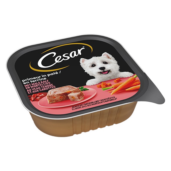 image 3065890135987_361598_Cesar-3D-packs_Cesar_tray_pate_kalf_gevogelte_300g_SVV%201